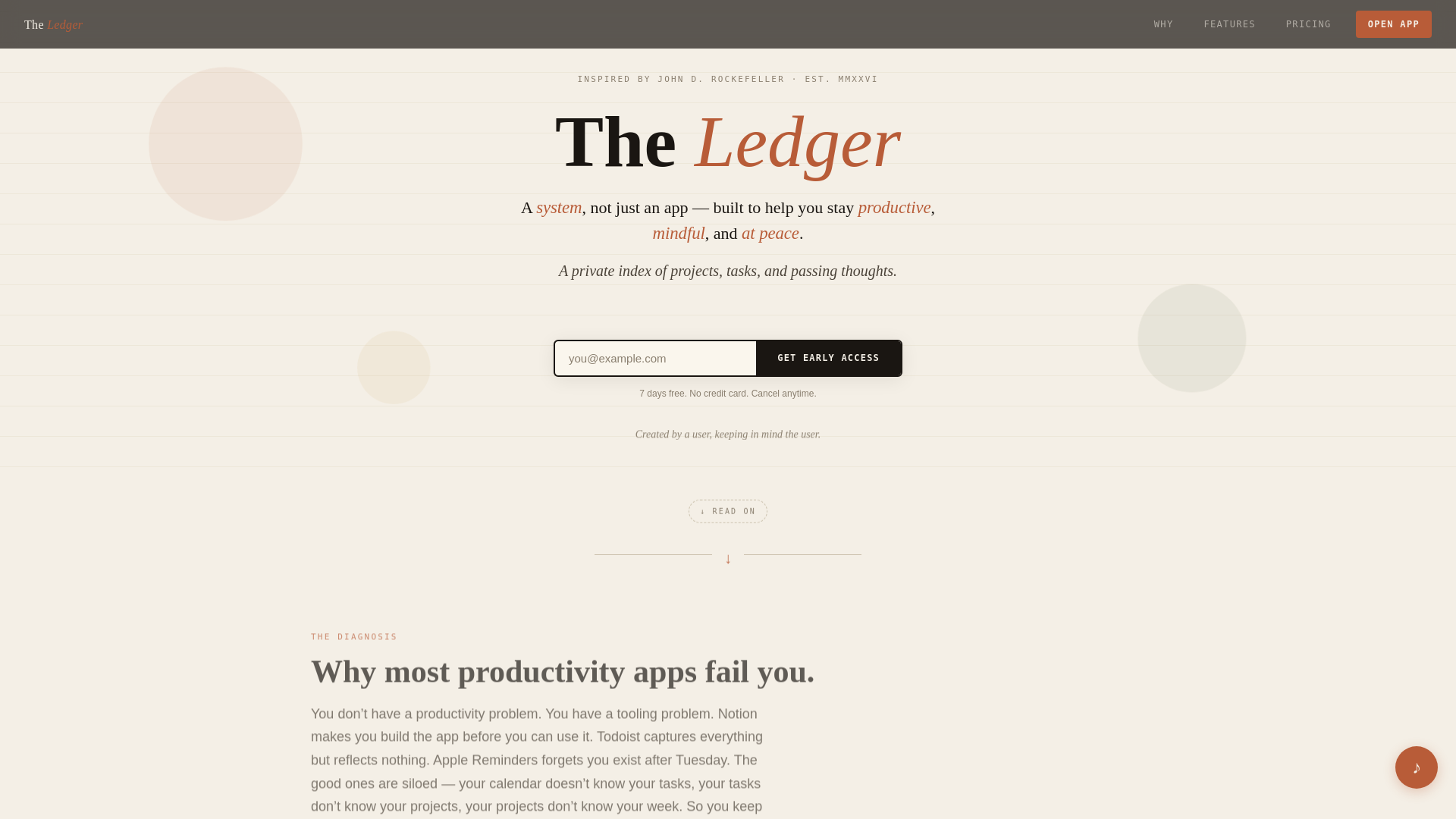 website screenshot of https://the-ledger-app.com/