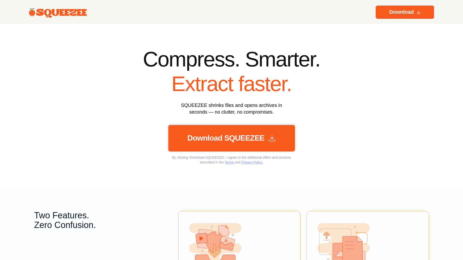 website screenshot of https://gotosqueezee.com