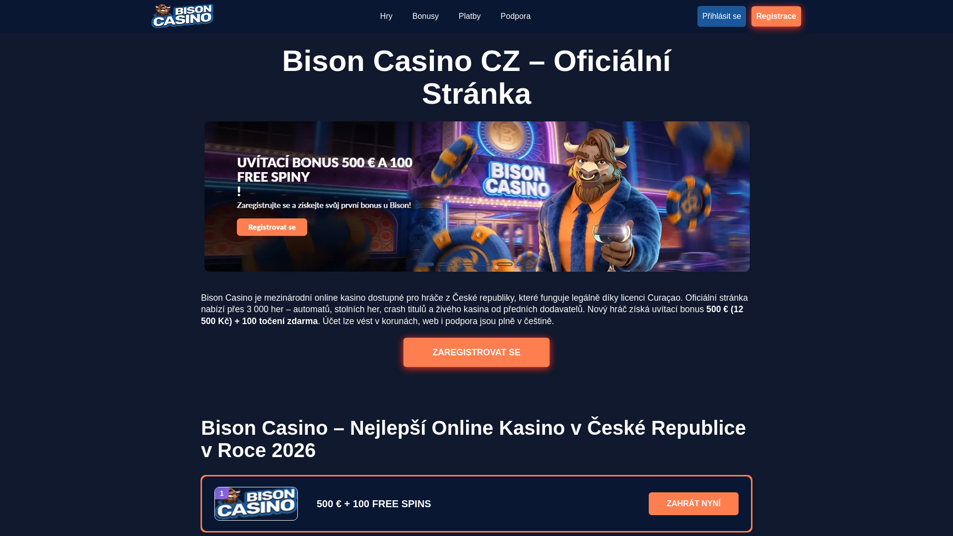 website screenshot of https://bison-casinoo-it-com-66555.pages.dev/