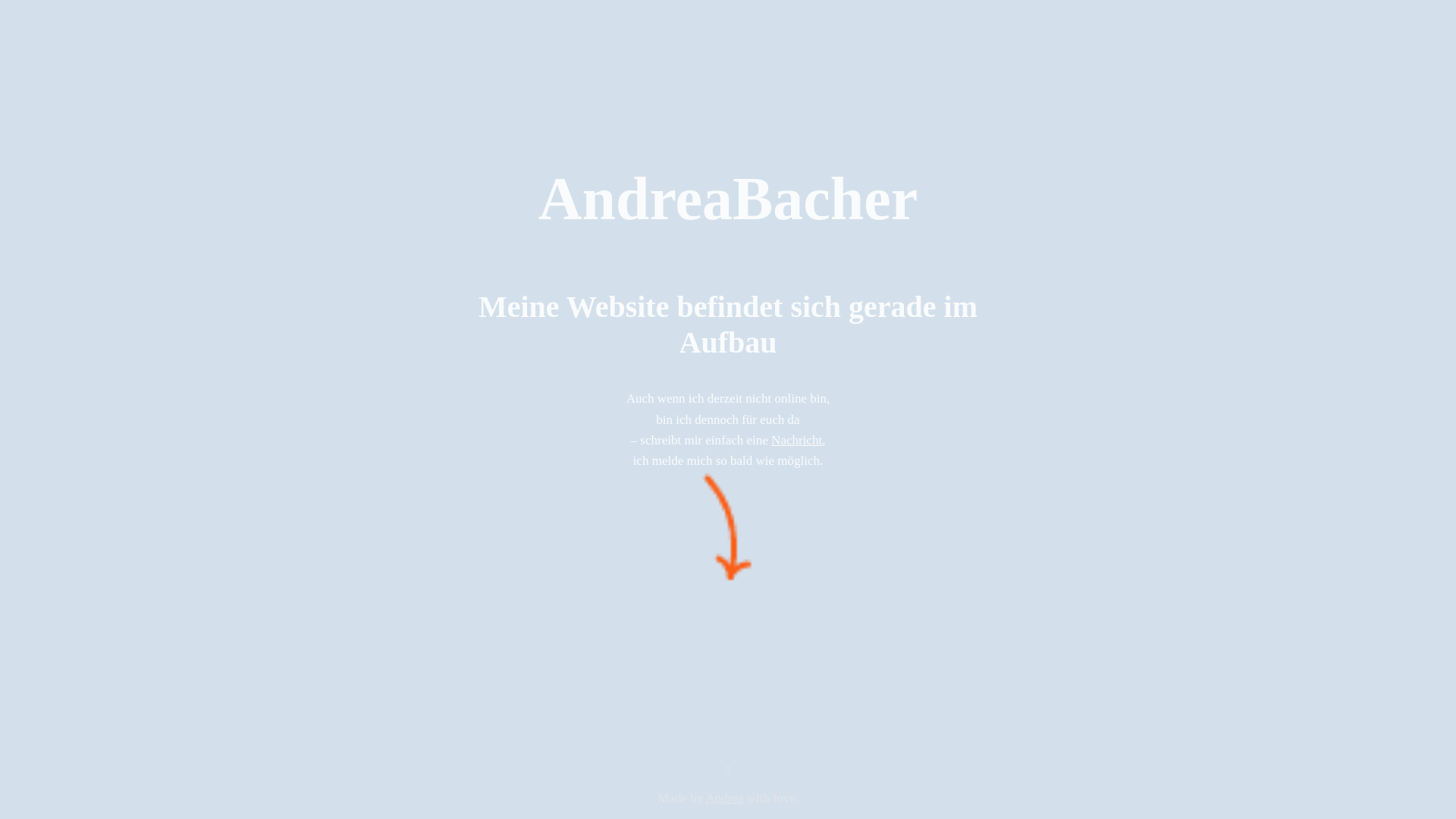website screenshot of https://andreabacher.de/