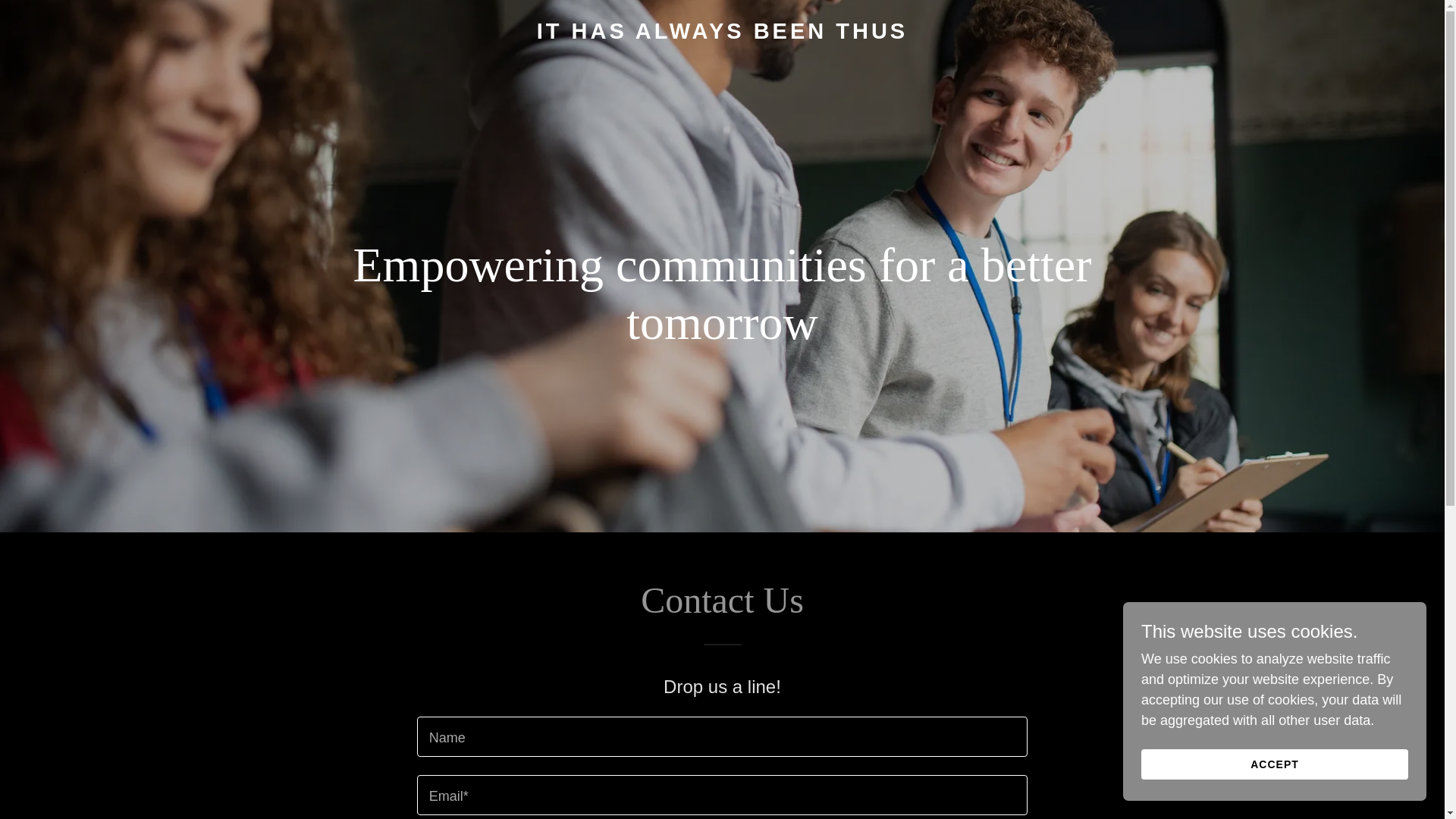 website screenshot of https://ithasalwaysbeenthus.com/
