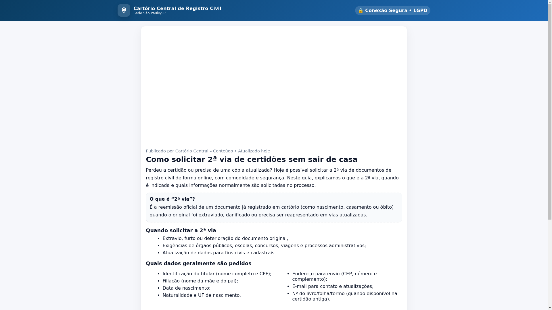 website screenshot of https://segundavia-certidao.pages.dev/
