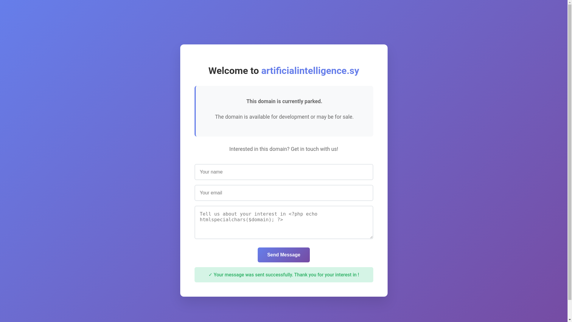 website screenshot of https://artificialintelligence.sy/