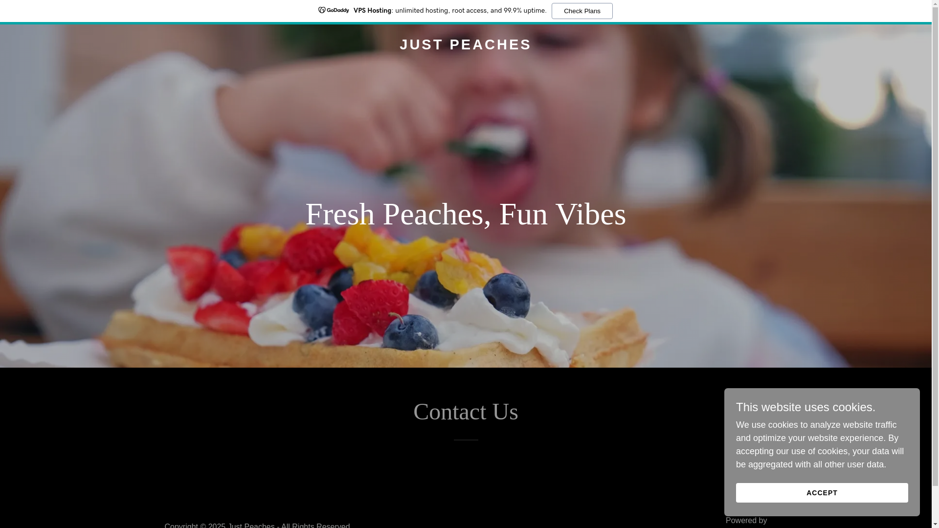 website screenshot of https://justpeaches.fun/