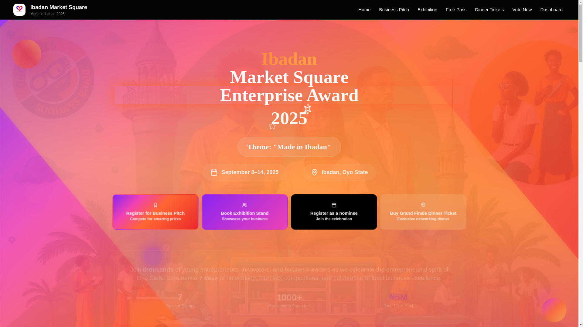 website screenshot of https://ibadanmarketsquare.ng/