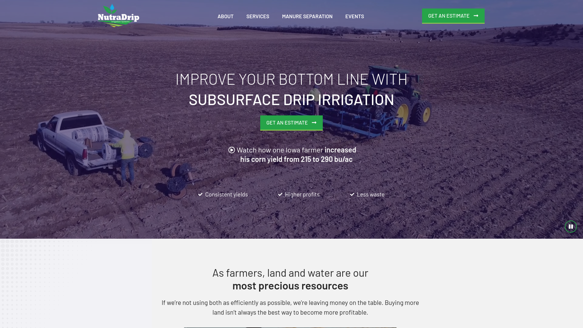 website screenshot of https://nutradrip.com/