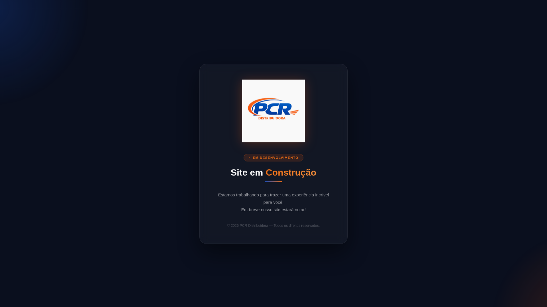 website screenshot of https://pcrdistribuidora.com.br/