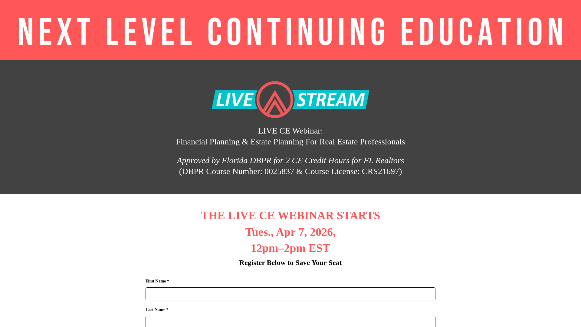 website screenshot of https://ceforagentsplan.info/