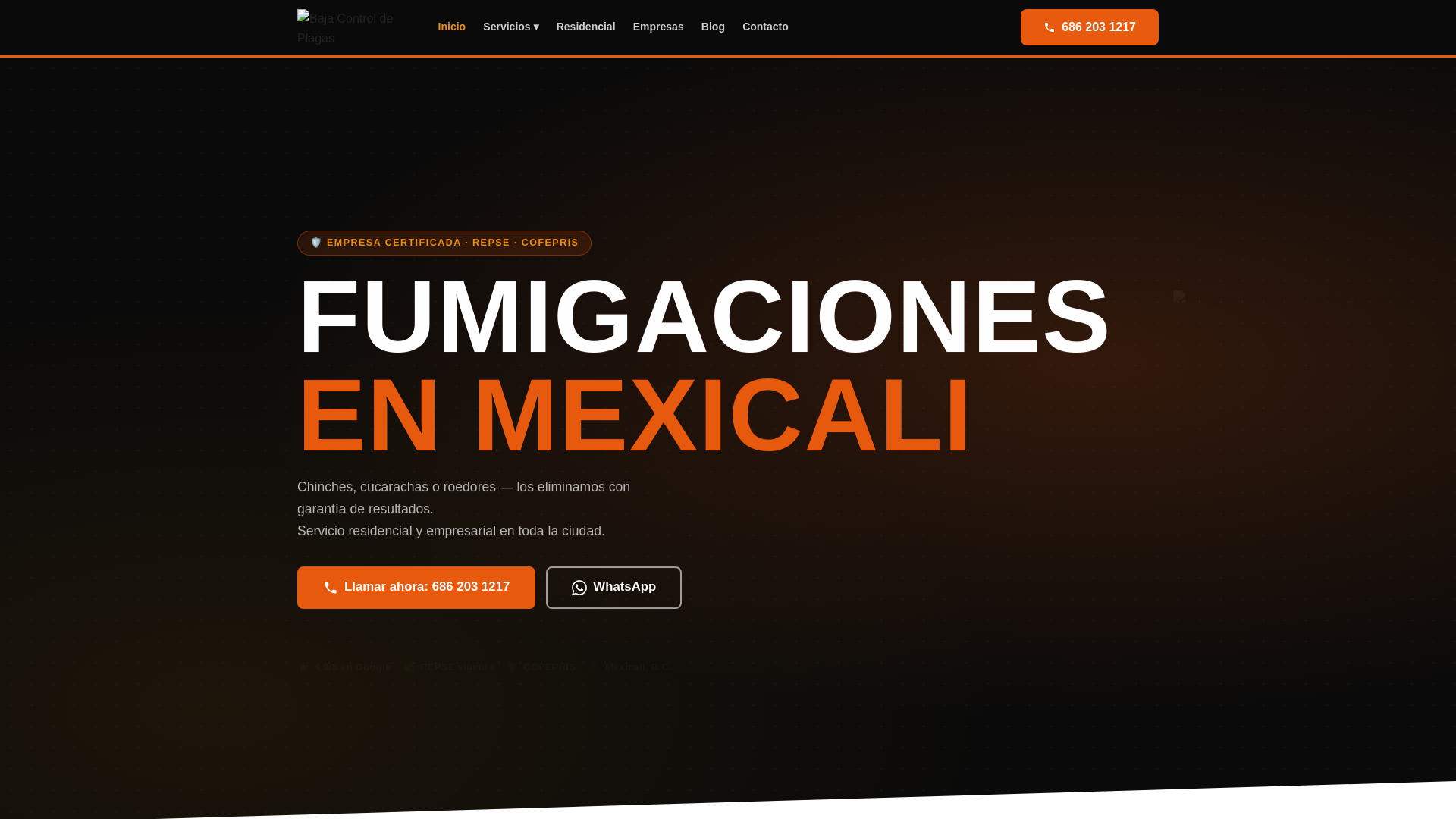 website screenshot of https://baja-control-web.pages.dev/