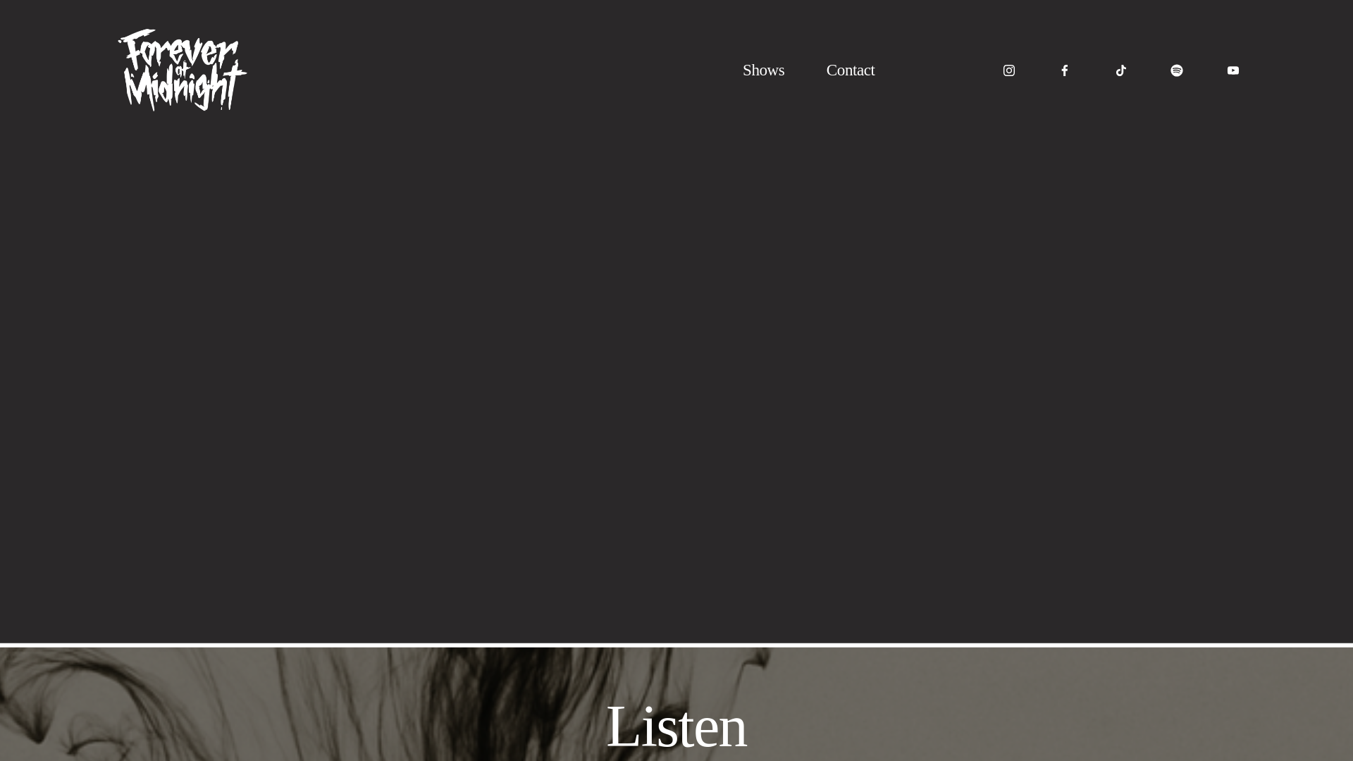 website screenshot of https://foreveratmidnightband.com/