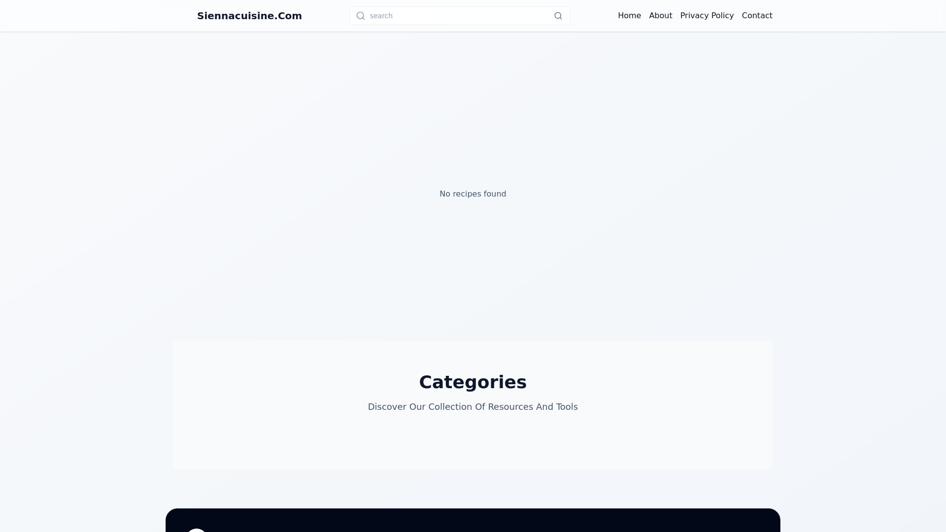 website screenshot of https://siennacuisine.com/