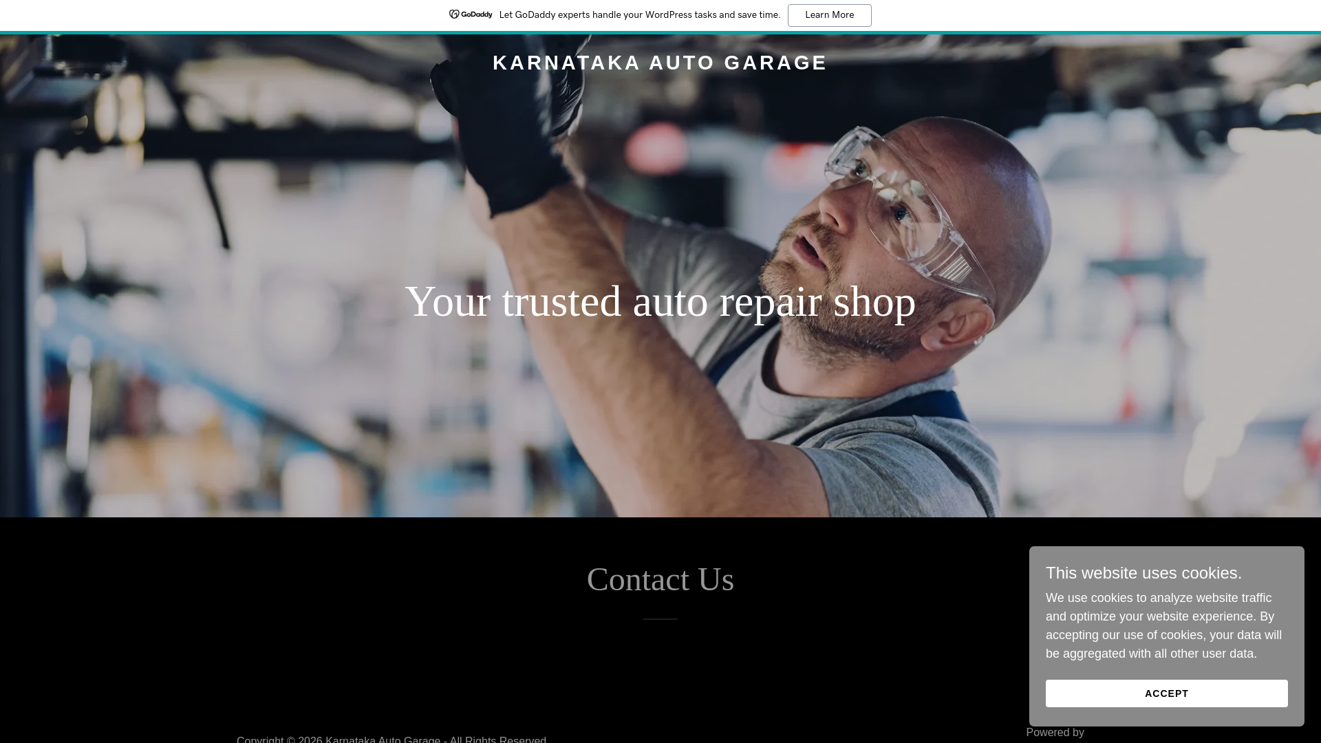 website screenshot of https://askarnatakaautogarage.in/