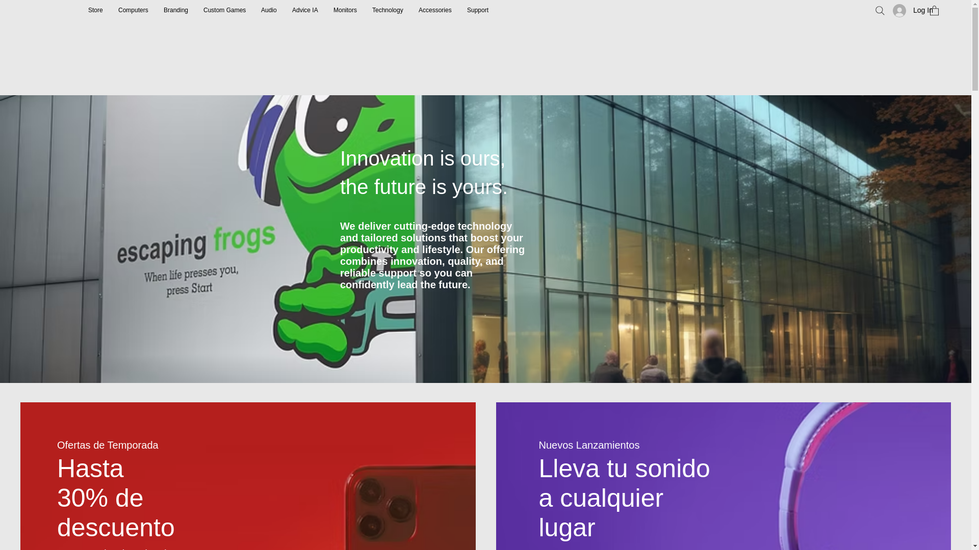 website screenshot of https://escapingfrogs.ca/