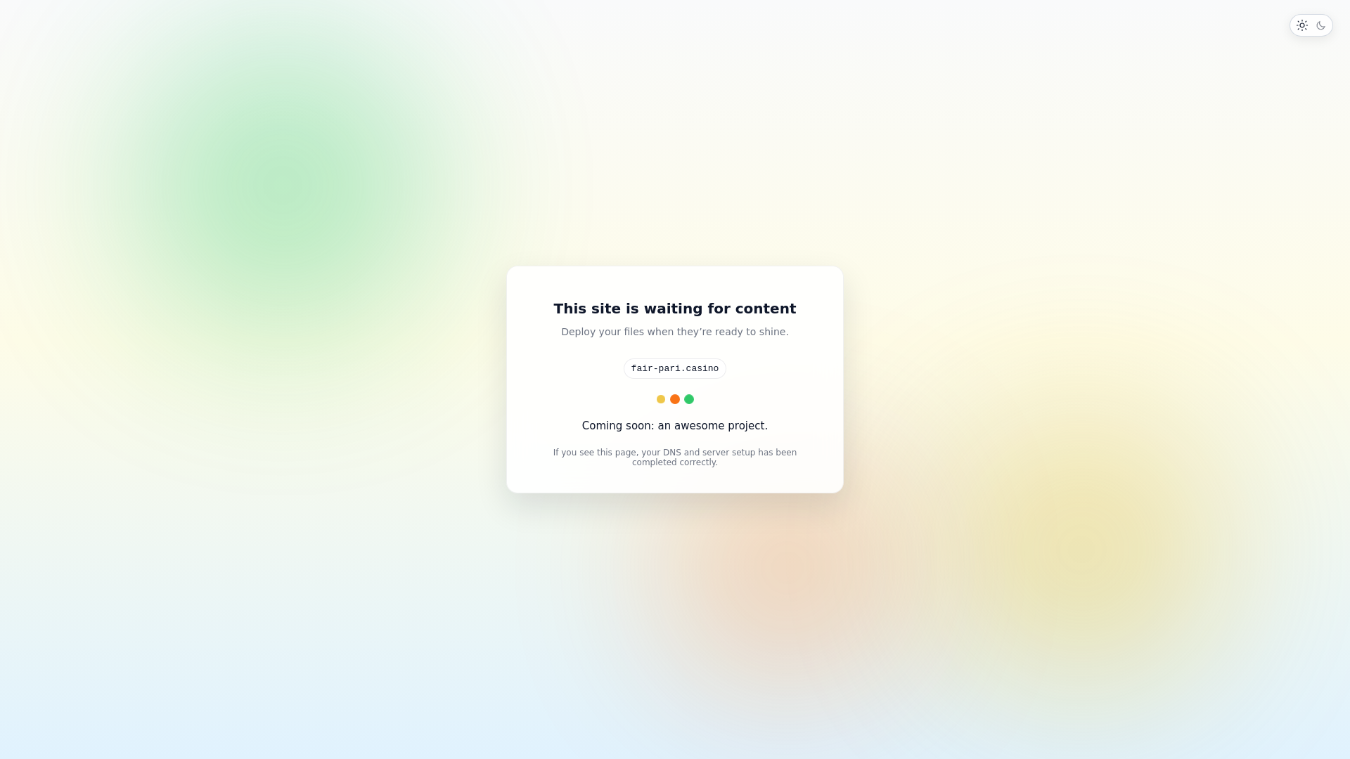 website screenshot of https://fair-pari.casino/