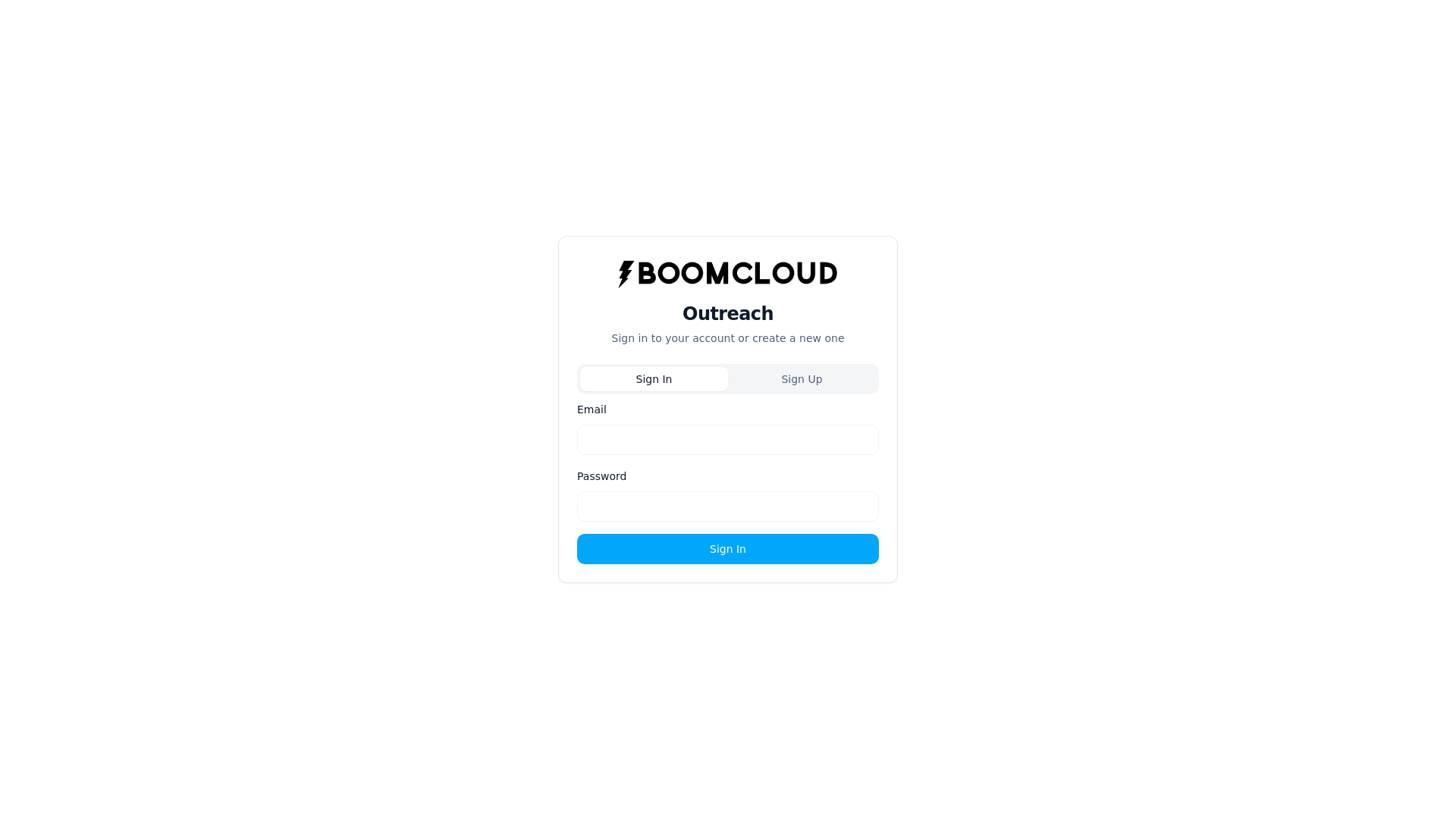 website screenshot of https://boomcloudoutreach.com/