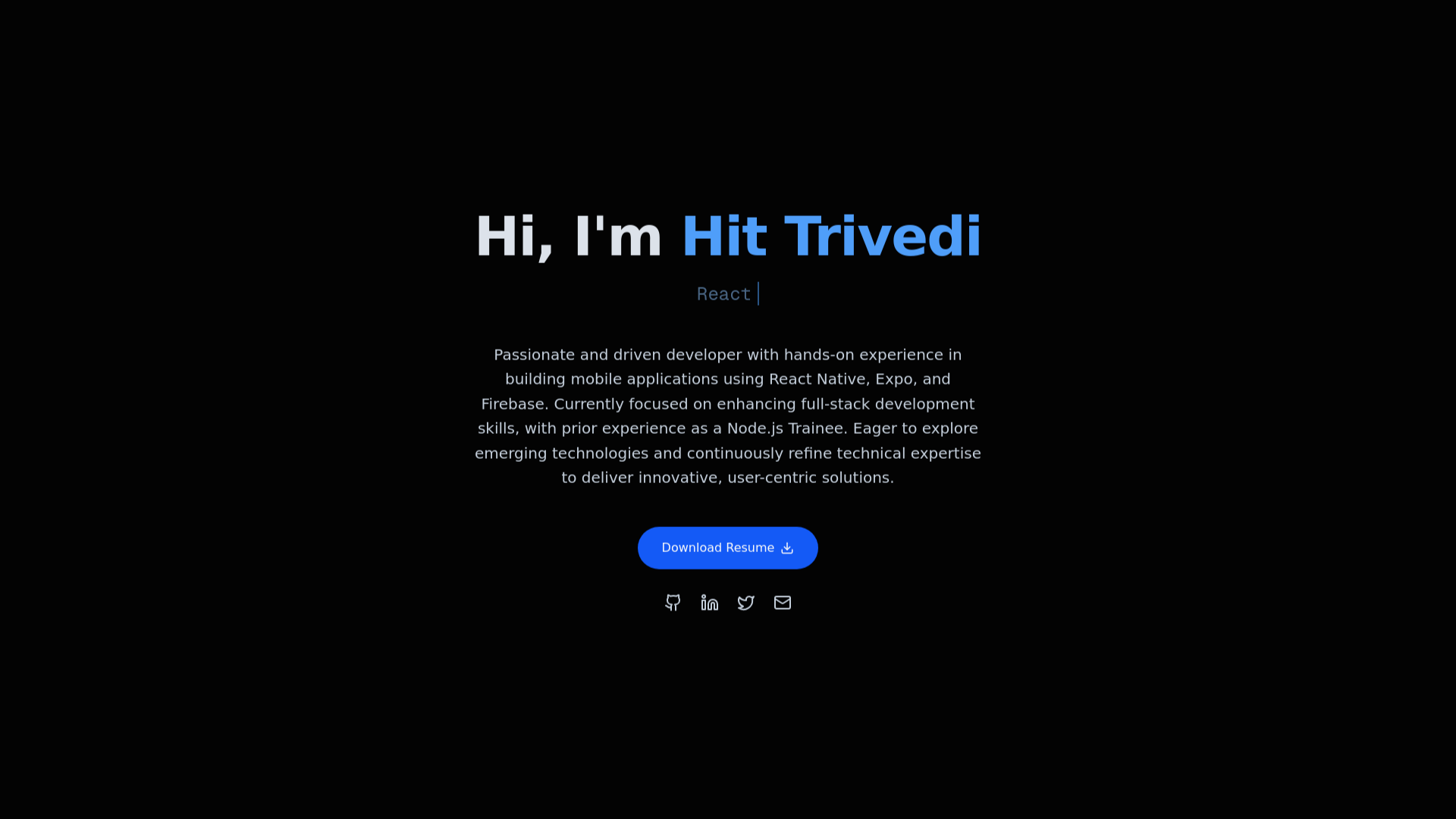 website screenshot of https://hittdev.me