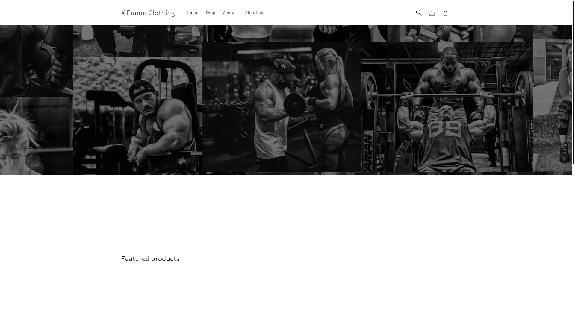 website screenshot of https://xframeclothing.com/