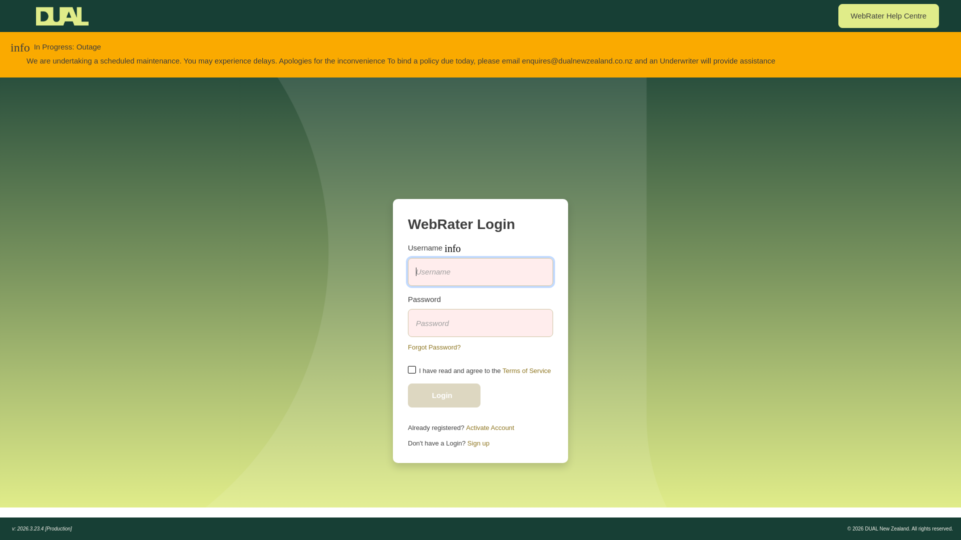 website screenshot of https://www.dualnzwebrater.co.nz/