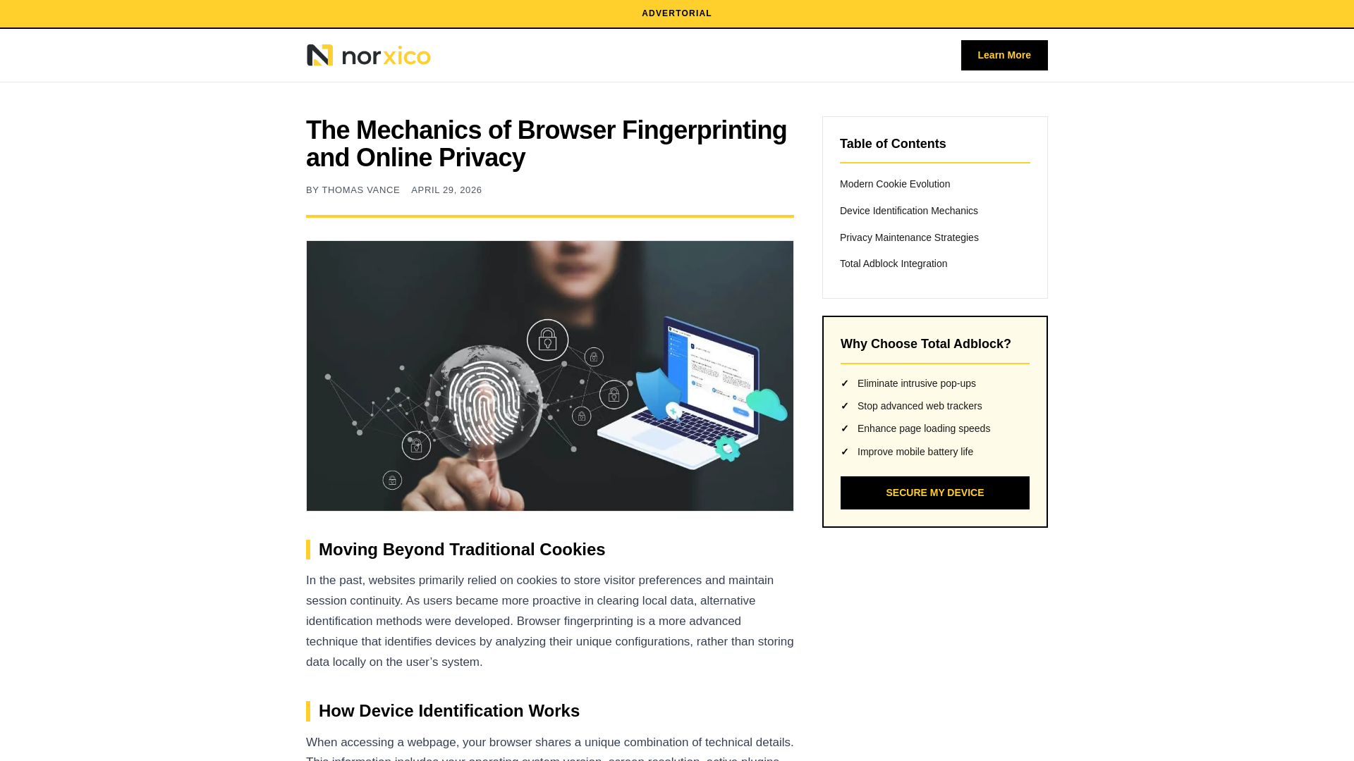 website screenshot of https://norxico.com