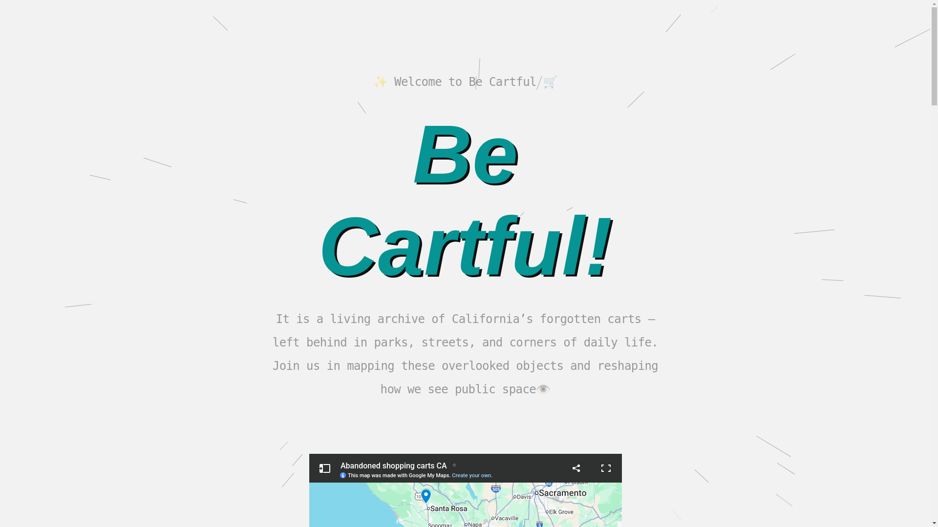website screenshot of https://becartful.org/