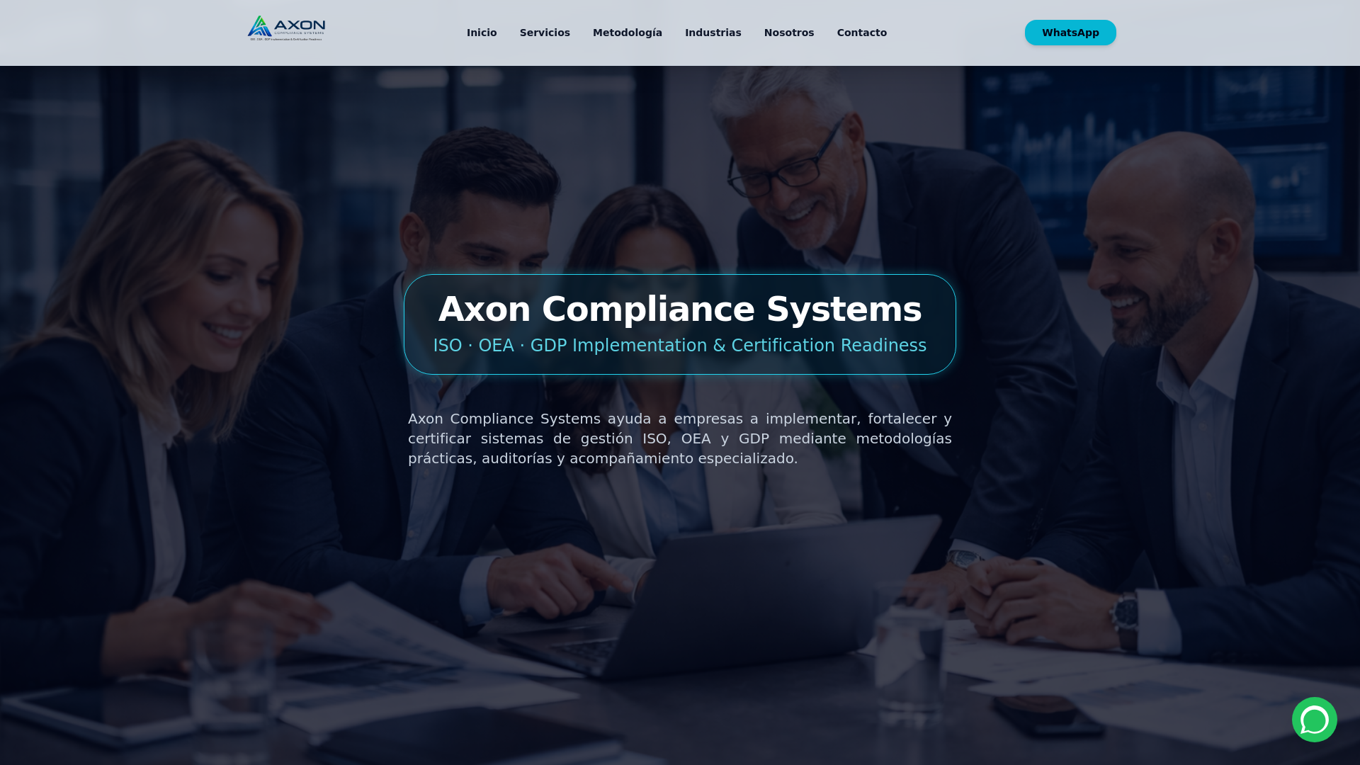 website screenshot of https://axoncompliancesys.com