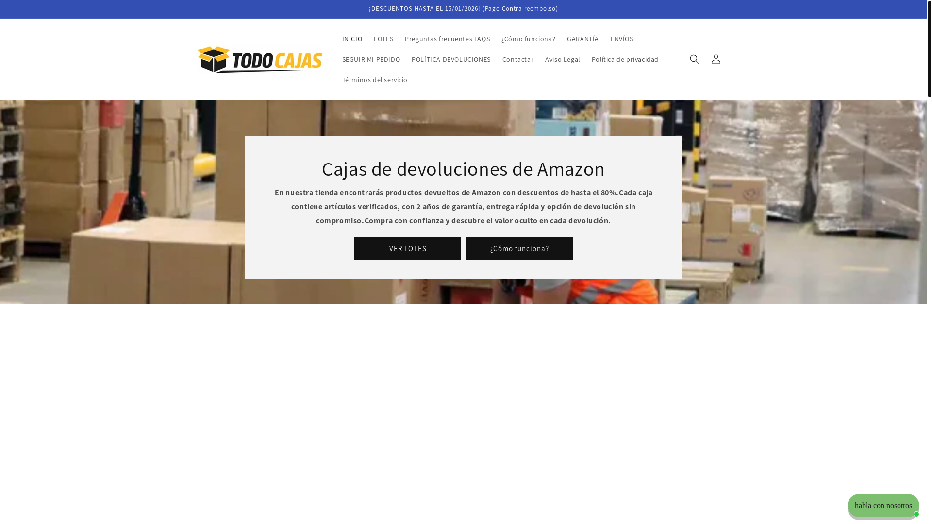 website screenshot of https://todocajasnet.net/