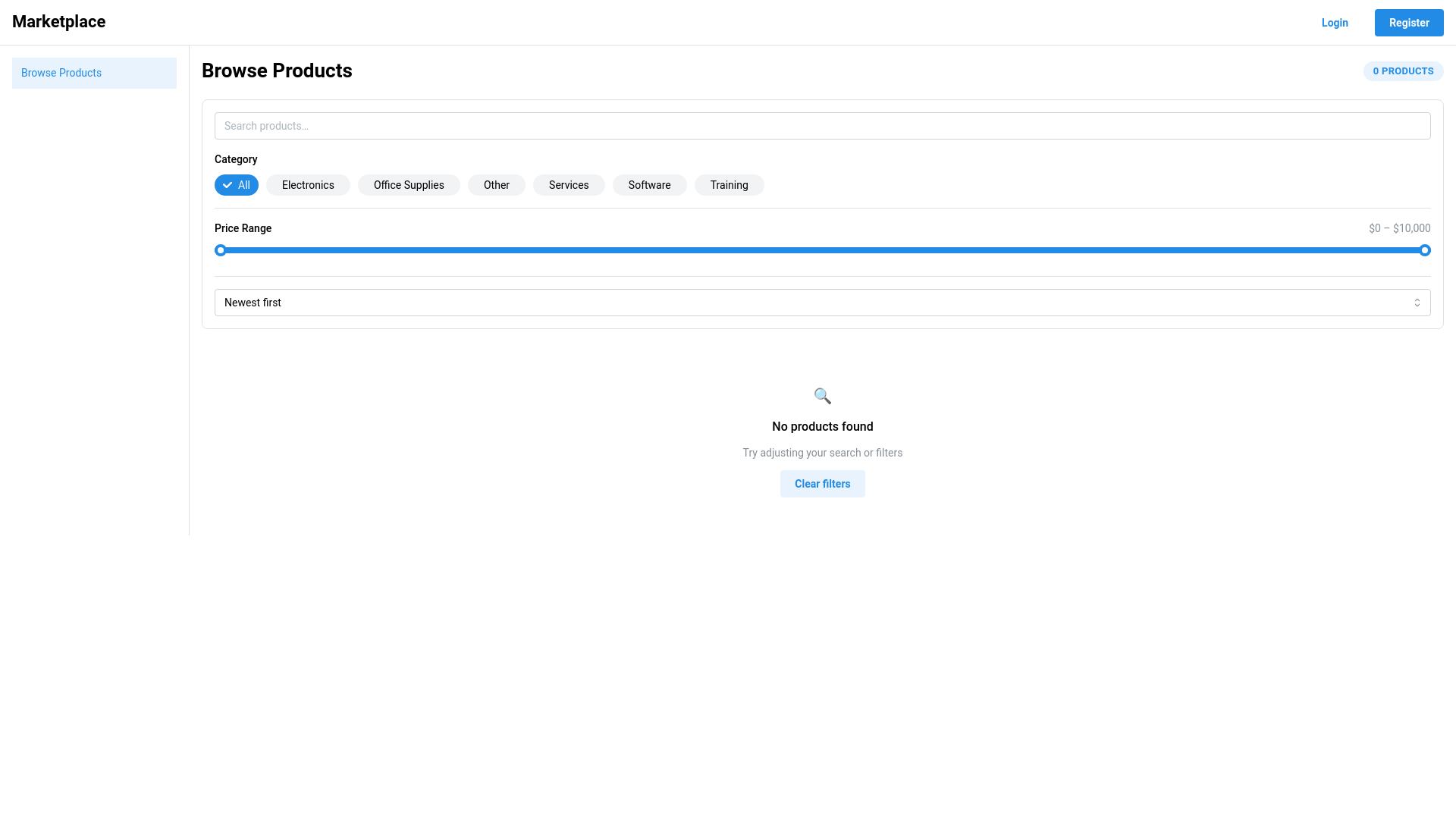 website screenshot of https://internal-marketplace.pages.dev/
