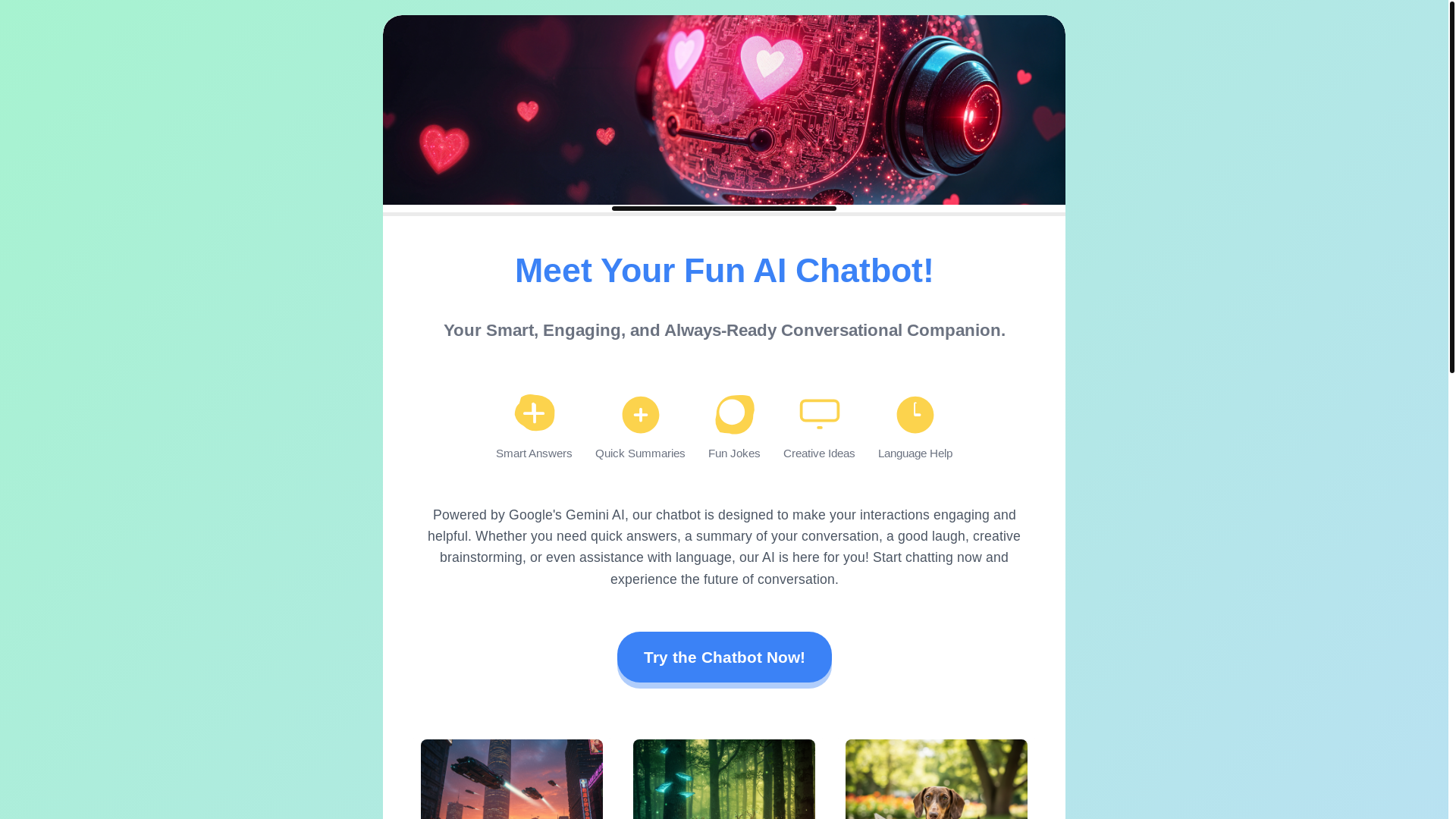 website screenshot of https://funaichatbot.online/