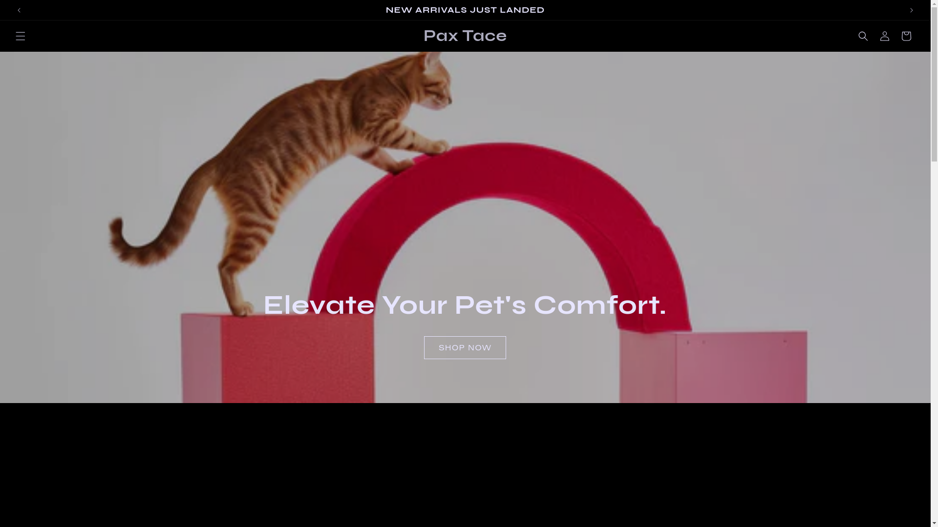 website screenshot of https://paxtace.com/
