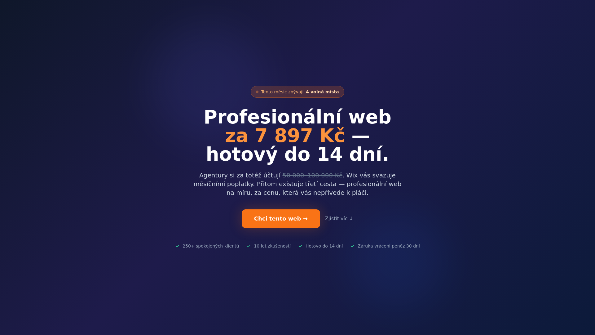 website screenshot of https://webovypartak.cz/