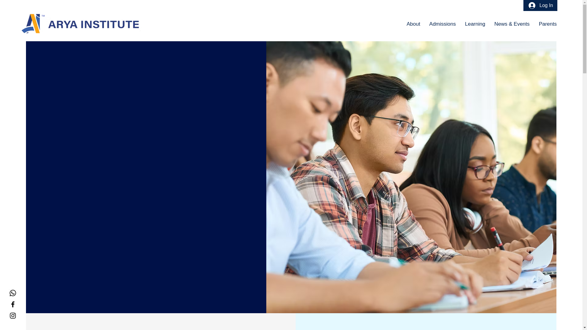 website screenshot of https://aryainstitutes.com/