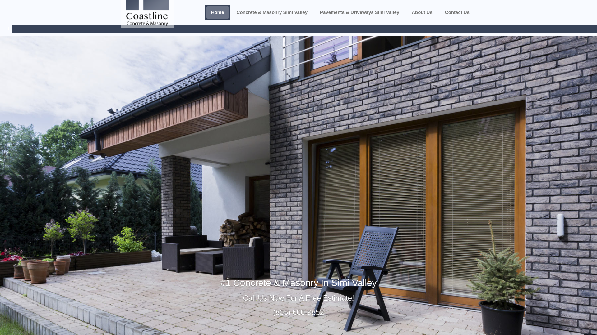 website screenshot of https://coastlineconcretemasonry.com/