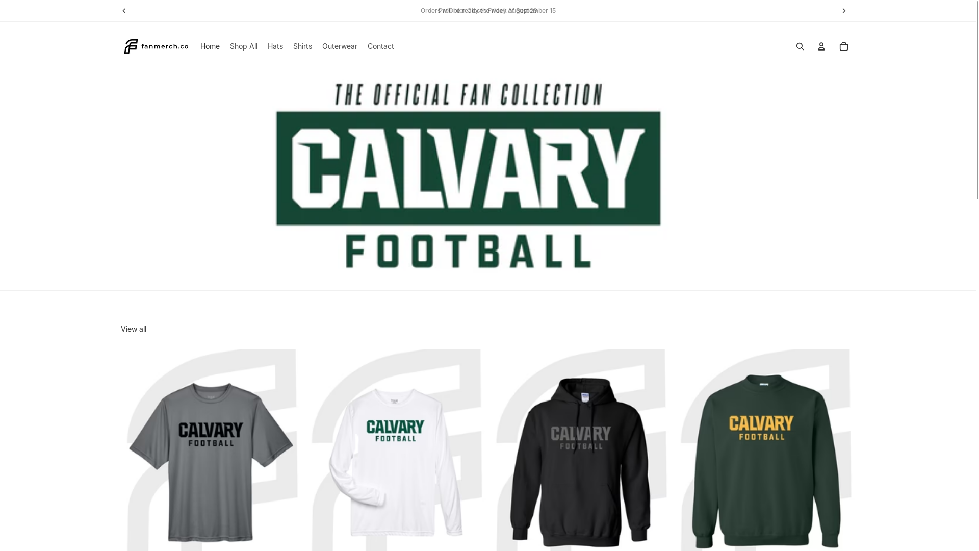 website screenshot of https://calvaryspiritshack.com/
