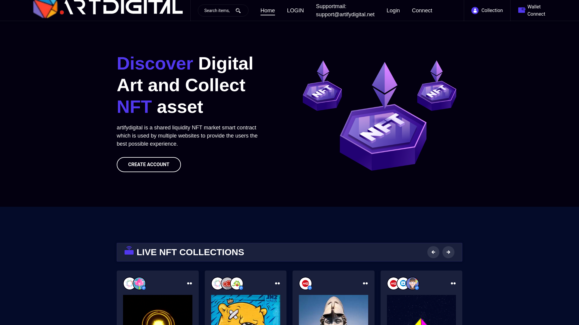website screenshot of https://artifydigital.net/