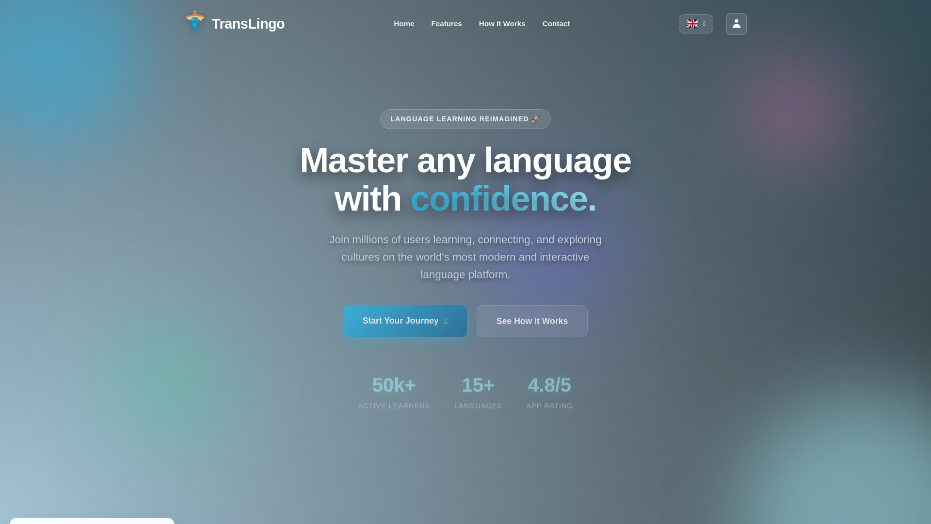 website screenshot of https://translingo.space/