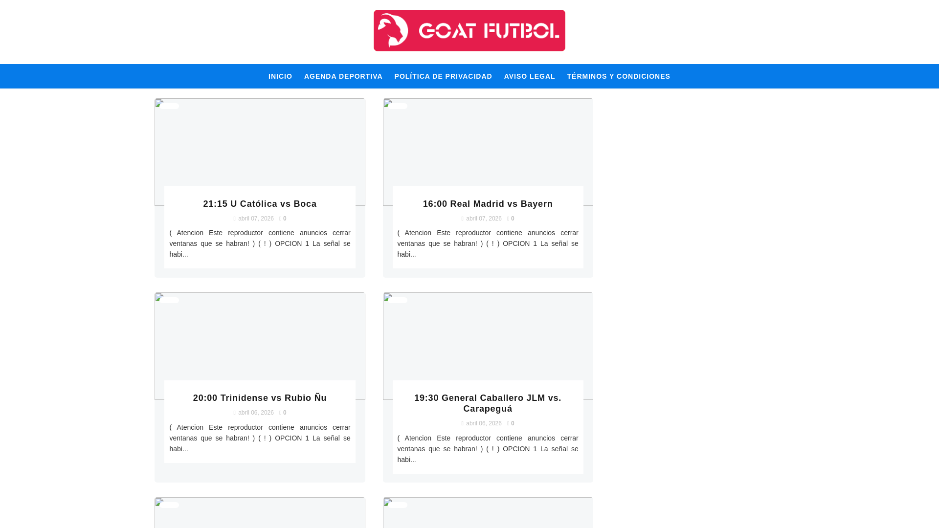 website screenshot of https://goatfutbol.xyz