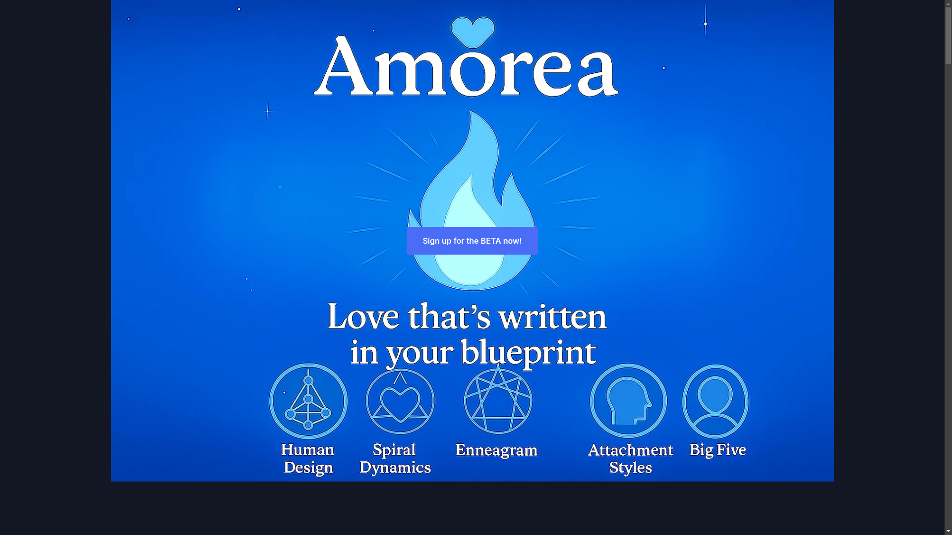 website screenshot of https://amoreadating.com/