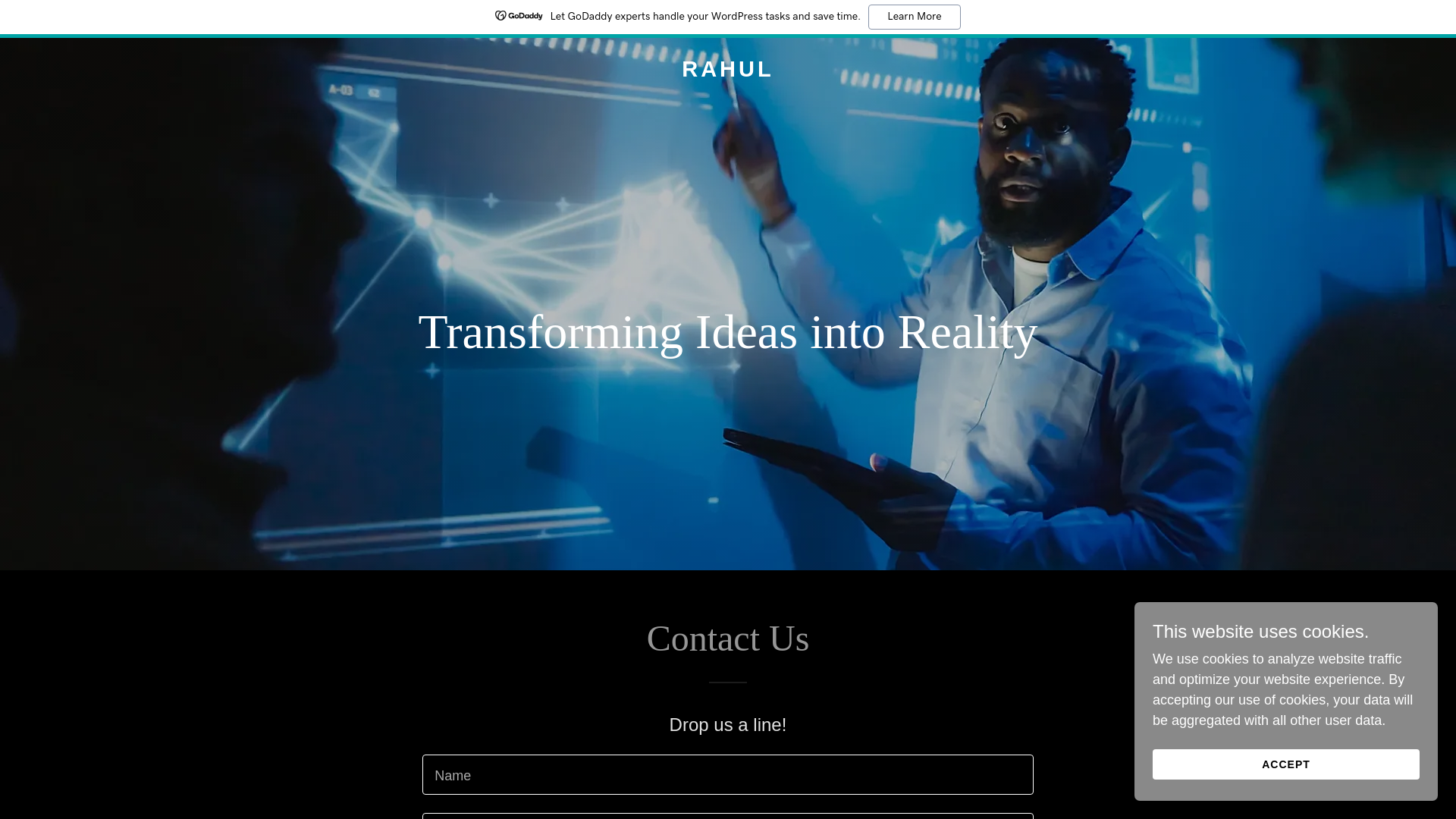 website screenshot of https://warppartner.com/