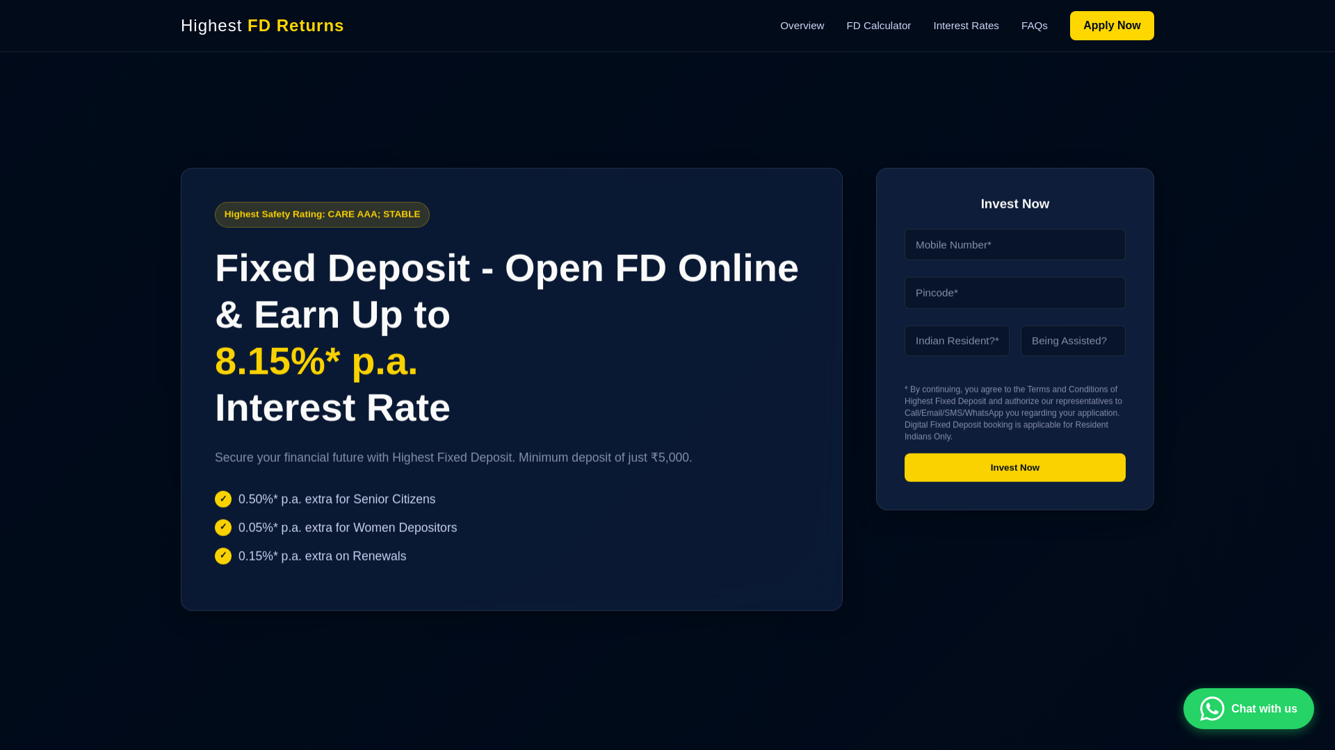 website screenshot of https://higestfixeddeposit.in/