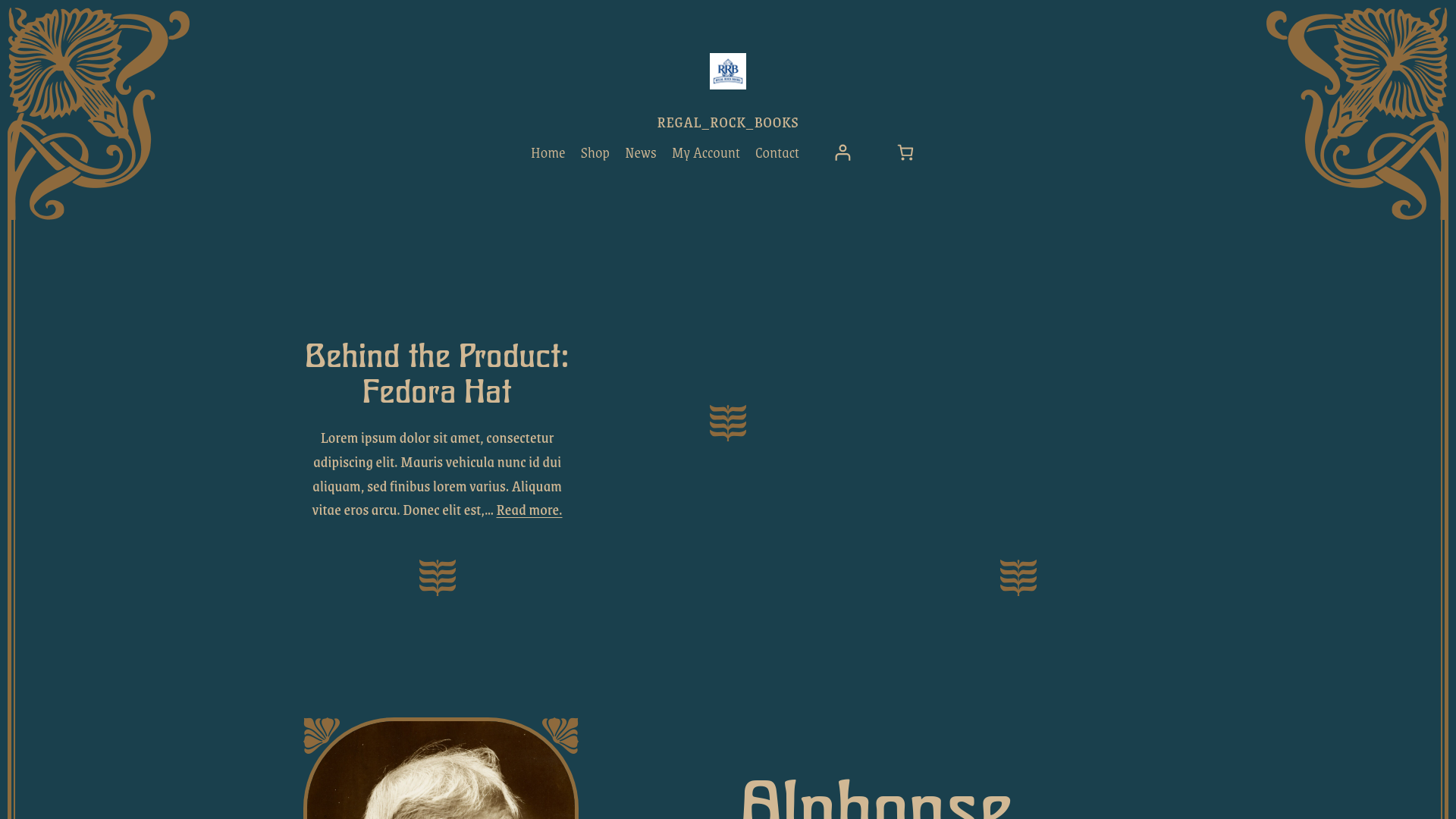 website screenshot of https://regalrockbooks.blog/