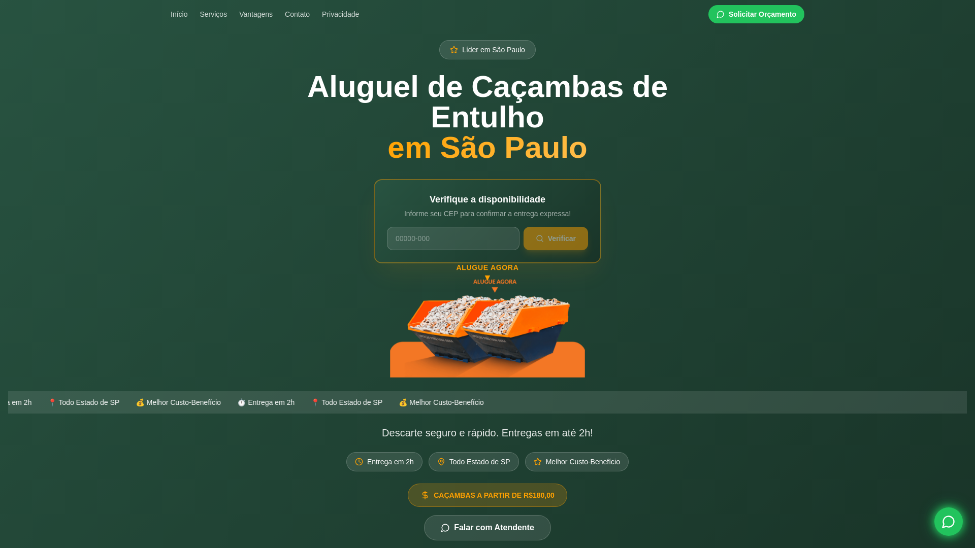 website screenshot of https://expresscacamba-sp.shop