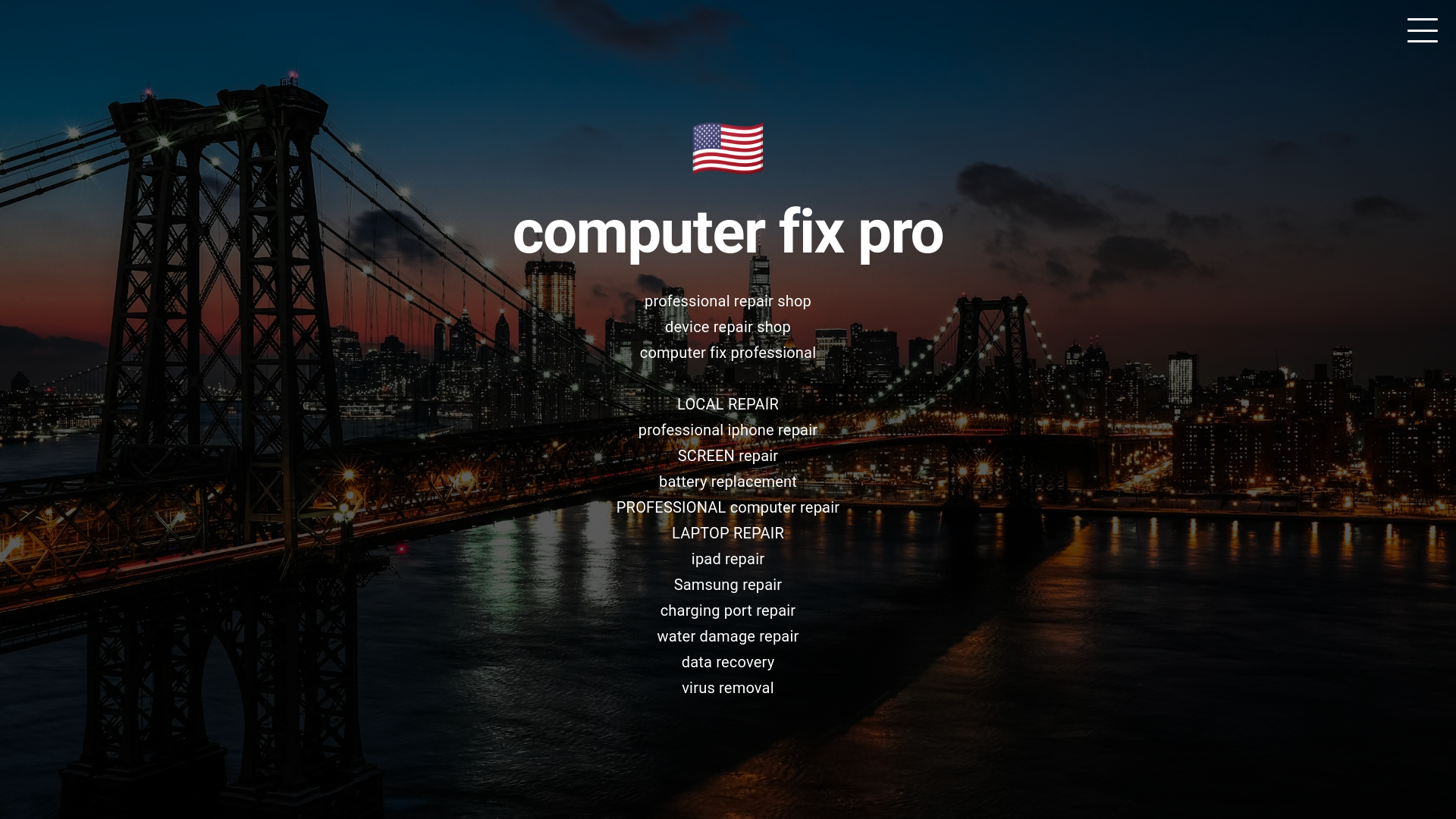 website screenshot of https://computerfixpro.com