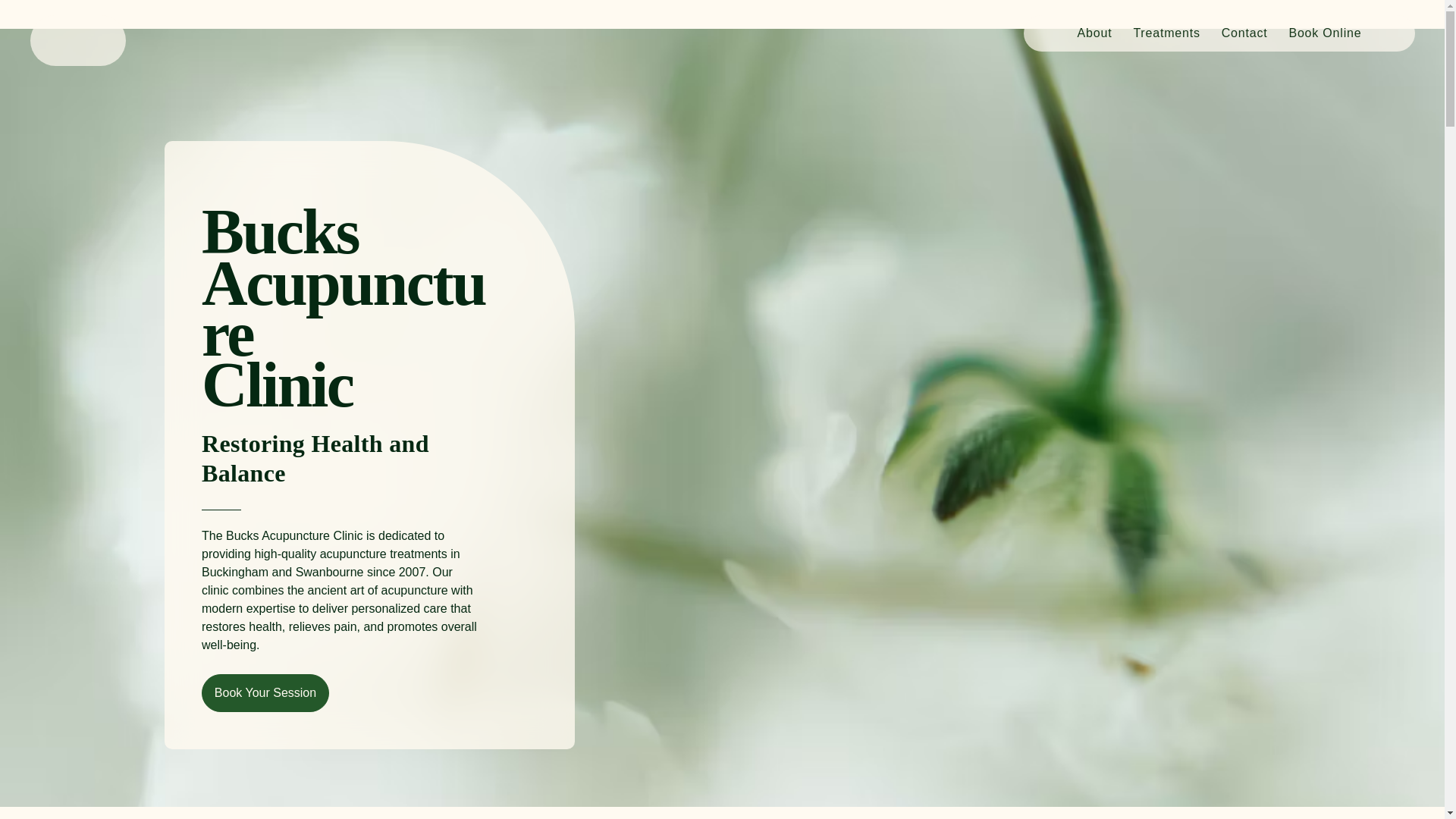 website screenshot of https://bucksacupunctureclinic.com/