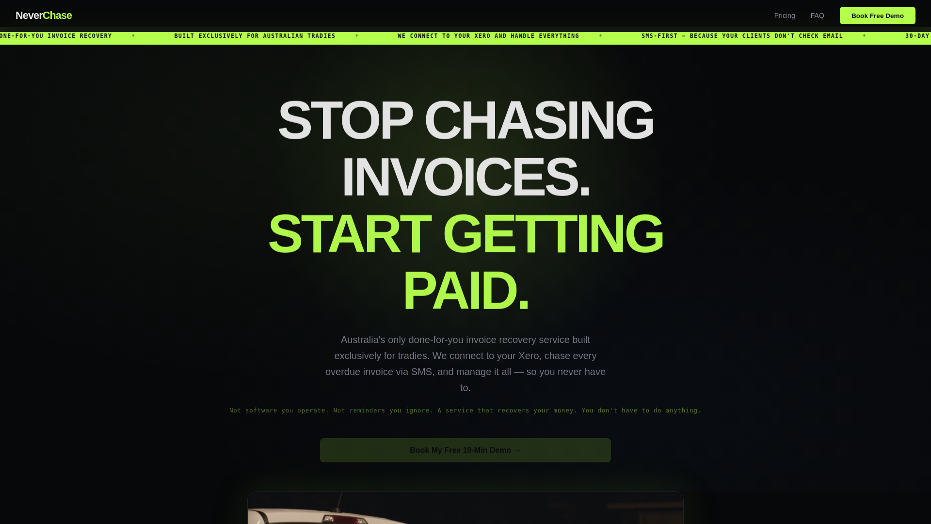 website screenshot of https://neverchase.pages.dev/