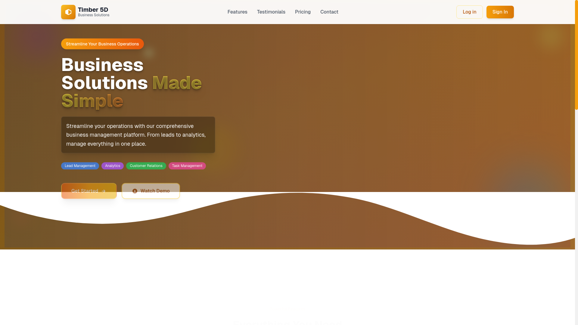 website screenshot of https://timber-frontend-39q.pages.dev/