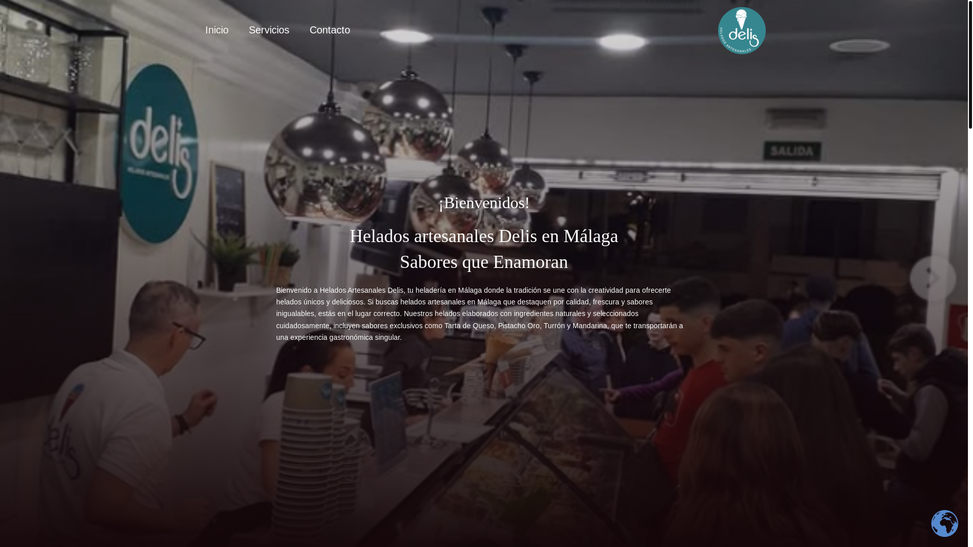 website screenshot of https://delishelados.es/