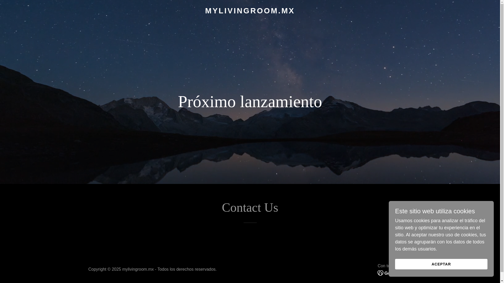 website screenshot of https://mylivingroom.mx/