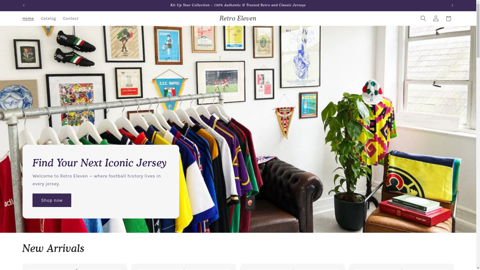 website screenshot of https://retroeleven.co.uk/