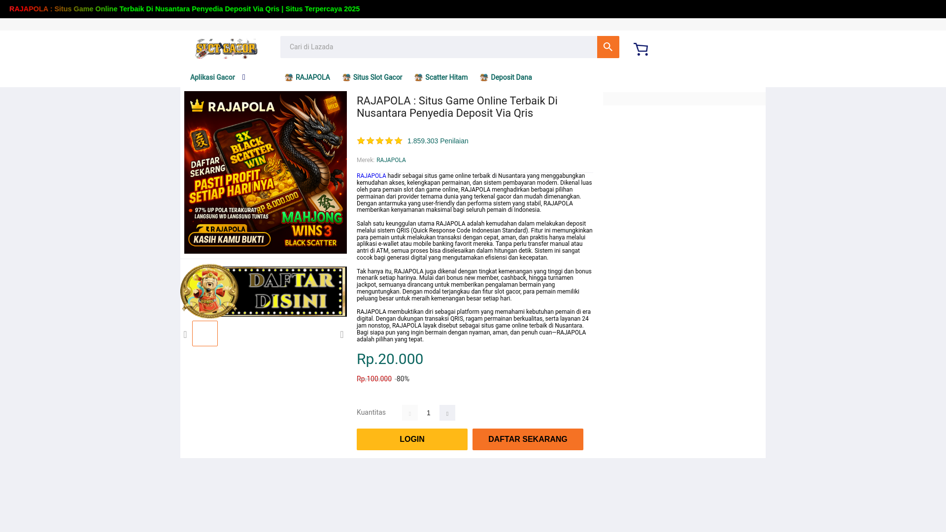 website screenshot of https://rajapola-id.pages.dev/