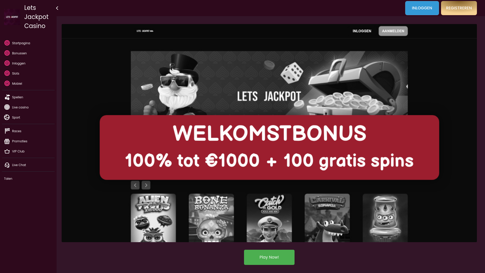 website screenshot of https://casino-letsjackpot-nl.pages.dev/